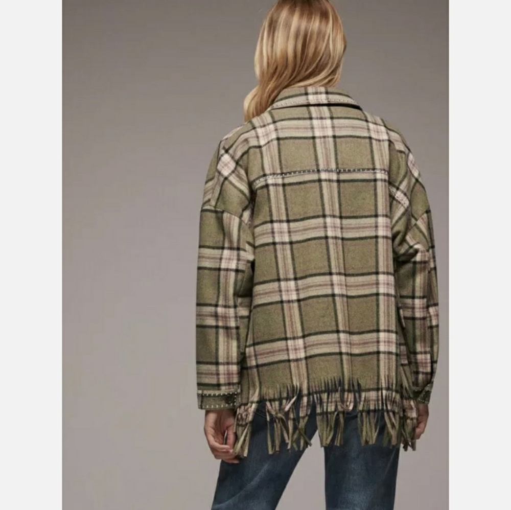 Zara wool blend check overshirt - Picture 8 of 8